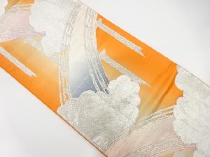 アンティーク　橋に雲模様織り出し暈し袋帯（材料）